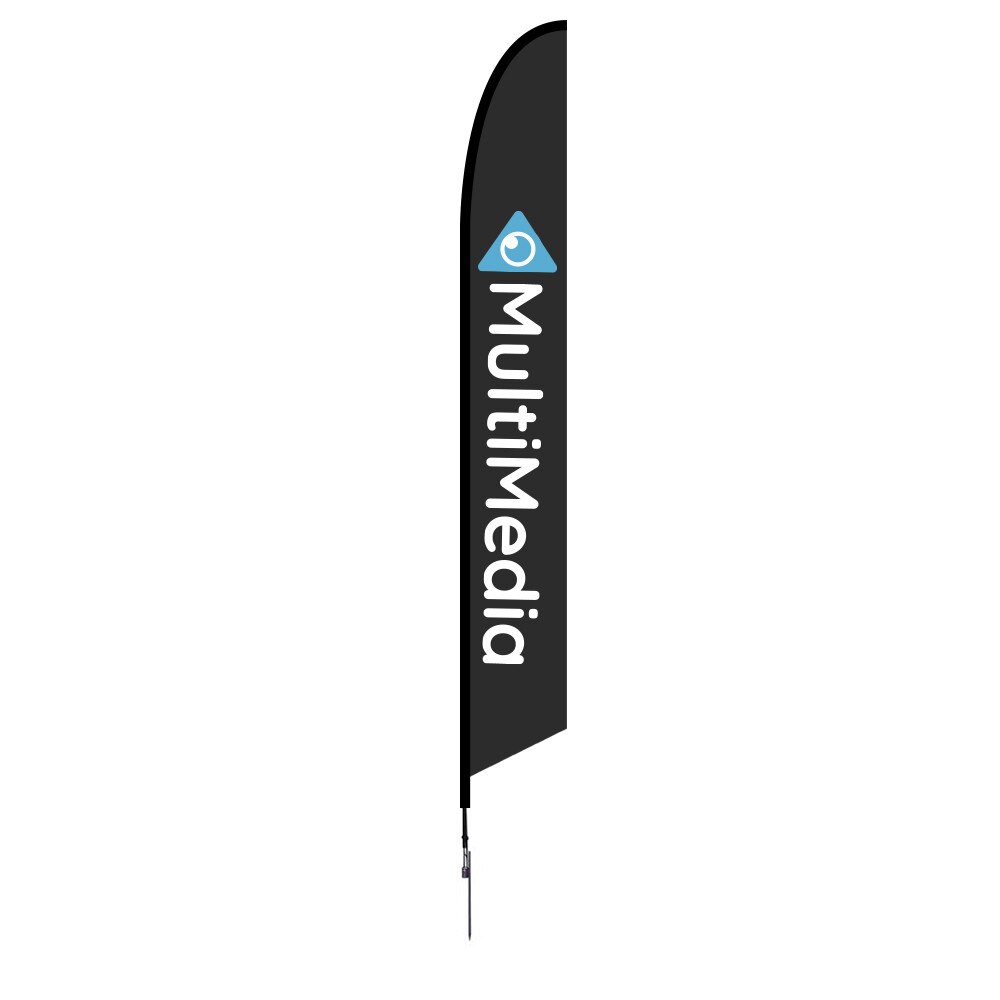 17 ft. X-Large Falcon® Flag — Single Sided Graphic Package / Spike Base